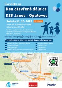 Další příležitost vyzkoušet pěšky, na kole či in-line tři kilometry nového asfaltu dálnice ještě před jejím otevřením