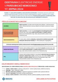 Tuto sobotu čeká Pardubickou nemocnici odstávka elektřiny