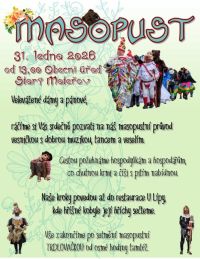 Masopust v Pardubickém kraji: Sobota nabídne masopustní obchůzky tak, jak se konaly před sto lety