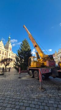 Z Nemošic dnes doputoval na Pernštýnské náměstí symbol Vánoc