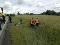 Motocyklista se zranil při nehodě u Březové na Svitavou 