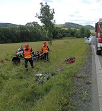 Motocyklista se zranil při nehodě u Březové na Svitavou 