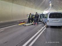Obrazem: V Hřebečském tunelu probíhalo cvičení jednotek integrovaného záchranného systému, jeho okolí je místem častých nehod