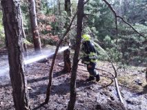 U Slatiňan hořelo v lese