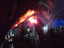 Hasiči zachránili psa z hořící chaty v Chrudimi