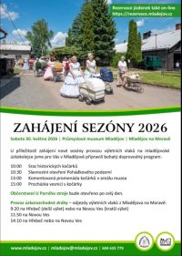 Procházka vesnicí s kočárky, či jízda historickou parní lokomotivou. V Mladějově se chystá zahájení letošní sezóny