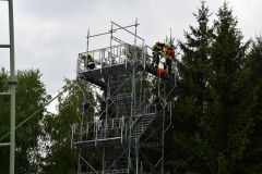 Foto: Hasiči prověřili svoji zdatnost na soutěži v náročných disciplínách TFA na Ohnivé rozhledně na Andrlově Chlumu
