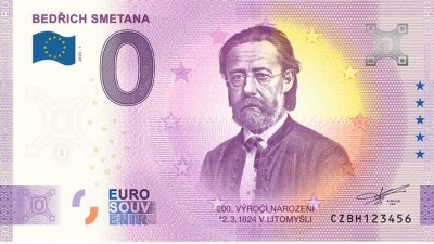Pořiďte se unikátní eurobankovku či zlatou nebo stříbrnou minci s Bedřichem Smetanou