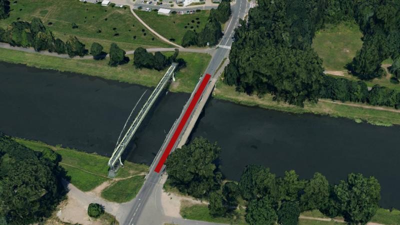 Uzavření mostu v ul. Kpt. Bartoše pro vozy MHD od 6. 2. 2023 foto zdroj Dopravní podnik města Pardubic