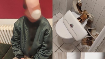 Hotelový host k pohledání, opil se a pak rozkopal záchod