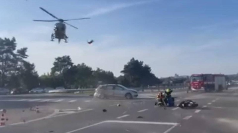 tragická nehoda motocyklu na Chrudimsku, foto zdroj hasiči z dobrovolné jednotky Slatiňany