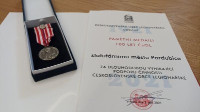 Pardubice dostaly legionářskou medaili. Víme, za co si ji město zasloužilo