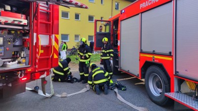 Obrazem: U sanatoria Topas v Seči se činilo několik jednotek hasičů